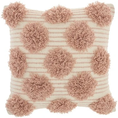 18"x18" Life Styles Tufted Pom Poms Square Throw Pillow - Mina Victory 6 18"x18" Life Styles Tufted Pom Poms Square Throw Pillow - Mina Victory - Image 6