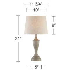 360 Lighting Claude Rustic Farmhouse Accent Table Lamps 21" High Set Of 2 Beige Washed Linen Drum Shade For Bedroom Living Room Bedside Nightstand 9 360 Lighting Claude Rustic Farmhouse Accent Table Lamps 21" High Set Of 2 Beige Washed Linen Drum Shade For Bedroom Living Room Bedside Nightstand -Home Furnishing Store GUEST f6fa27fb 367f 4099 9bf6 5604ccfc4264