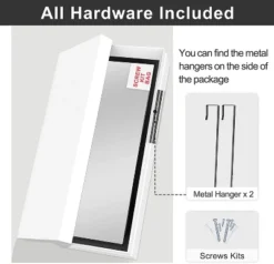 Earby Full Length Mirror Hanging Over The Door Or Leaning Against Wall Or Mounted On Wall,No Stand-The Pop Home -Home Furnishing Store GUEST f78665d6 1e46 4155 94ef 350885a6afbd