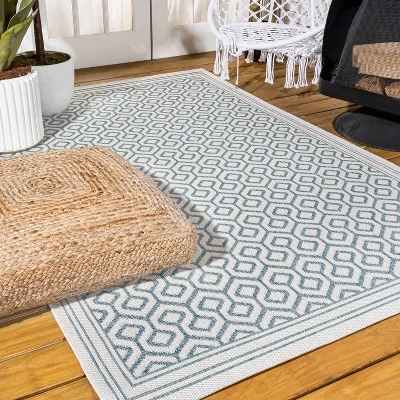Marvao Diamond Trellis Indoor/Outdoor Area Rug - JONATHAN Y 4 Marvao Diamond Trellis Indoor/Outdoor Area Rug - JONATHAN Y - Image 4