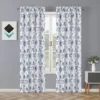 Kate Aurora Contemporary Influencer 2 Piece Water Color Damask Medallion Rod Pocket Window Curtain Panels