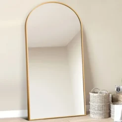 Rhea Arched Full Length Mirror 71"x31", Large Floor Mirror With Stand Or Leaning Against Wall For Bedroom - The Pop Home