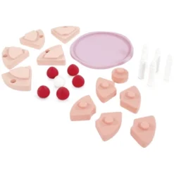 Hudson Baby Infant And Toddler Silicone Toy Cake, Strawberry, One Size