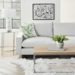 18"x18" Reversible Indoor/Outdoor Banana Leaf And Chevron Print Square Throw Pillow - Mina Victory -Home Furnishing Store GUEST fc507439 06d1 4048 b580 63c25ceb0f03