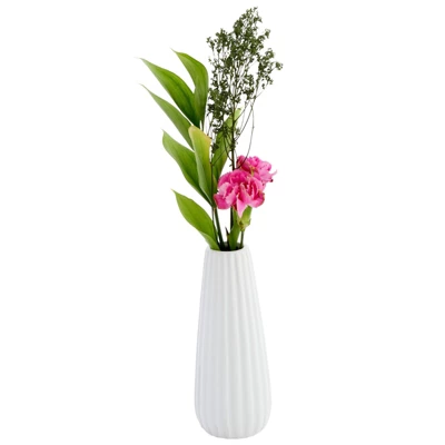 Juvale Set Of 6 White Ceramic Bud Vases For Flowers, Centerpieces, Home Decor, 1 X 6 In 5 Juvale Set Of 6 White Ceramic Bud Vases For Flowers, Centerpieces, Home Decor, 1 X 6 In - Image 5