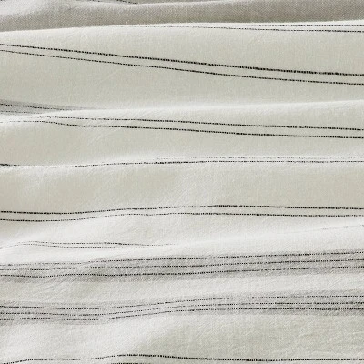 Alternating Pinstripe Duvet & Sham Set Gray/Cream - Hearth & Hand™ With Magnolia 1 Alternating Pinstripe Duvet & Sham Set Gray/Cream - Hearth & Hand™ With Magnolia